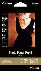  PHOTO PAPER PRO II CANON GLOSS A6 10 X 15  OEM : PR-201