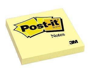 3M POST-IT 654 MEMO 76,2 X 76,2MM YELLOW 100 