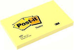3M POST-IT 655 NOTES 76,2 X 127MM YELLOW 100 