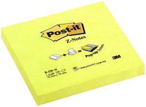 3M POST-IT R330N Z-NOTES NEON YELLOW 76 X 76 MM 100 �����