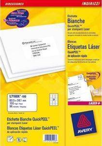 ΕΤΙΚΕΤΕΣ AVERY QUICK-DRY 63.5 X 38.1MM 100 ΦΥΛΛΑ 2100 ΤΕΜ ΕΤΙΚΕΤΕΣ AVERY QUICK-DRY 63.5 X 38.1MM 100 ΦΥΛΛΑ 2100 ΤΕΜ