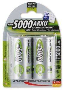 ANSMANN ΜΠΑΤΑΡΙΑ ANSMANN RECHARGEABLE NIMH SIZE D 5000MAH 2 ΤΕΜ HR20