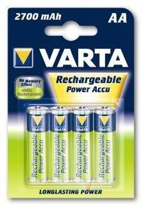 T VARTA RECHARGEABLE AA 2700MAH 4BAT