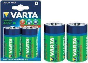 T VARTA POWER ACCU RECHARGEABLE SIZE D 2BAT