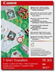  T-SHIRT TRANFER PAPER CANON IRON-ON A4 10   OEM : TR-301A4