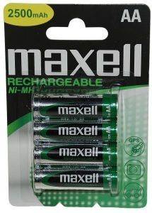 ΜΠΑΤΑΡΙΕΣ MAXELL RECHARGEABLE AA 2500MAH 4 ΤΕΜ. HR6 ΜΠΑΤΑΡΙΕΣ MAXELL RECHARGEABLE AA 2500MAH 4 ΤΕΜ. HR6