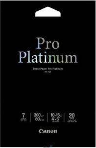  PHOTO PAPER PRO PLATINUM CANON GLOSS 10 X 15 (A6) 20   OEM : PT-101A6