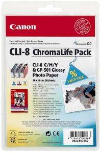    CANON CLI-8VP (C-M-Y) + 50  A6 GP-501
