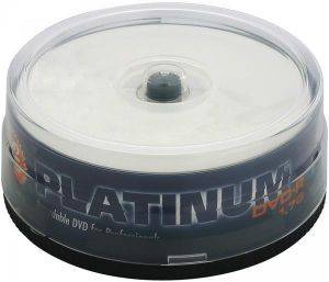 PLATINUM DVD-R 4.7GB 16X INKJET WHITE FULL SURFACE PRINTABLE CAKEBOX 25PCS PLATINUM DVD-R 4.7GB 16X INKJET WHITE FULL SURFACE PRINTABLE CAKEBOX 25PCS
