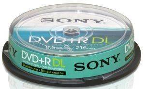 SONY DVD+R 8.5GB 8X DUAL LAYER CAKEBOX 10PCS