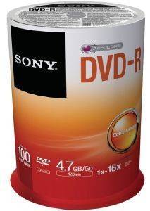SONY DVD-R 4,7GB 120MIN 16X CAKEBOX 100PCS SONY DVD-R 4,7GB 120MIN 16X CAKEBOX 100PCS