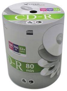 XLAYER CD-R 80MIN 52X 700MB SHRINK PACK 100PCS XLAYER CD-R 80MIN 52X 700MB SHRINK PACK 100PCS