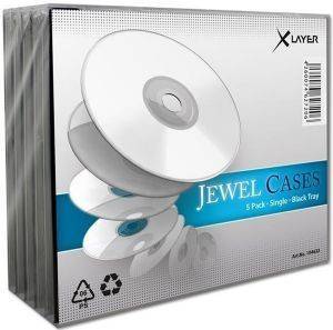 XLAYER CD JEWEL CASE BLACK 5PCS XLAYER CD JEWEL CASE BLACK 5PCS