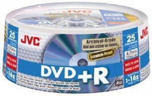JVC DVD+R 16X 4,7GB ARCHIVAL GOLD MATT CAKEBOX 25PCS JAPAN MADE BY TAIYO YUDEN