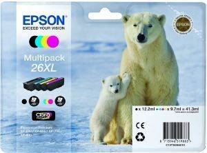 ΓΝΗΣΙΟ ΜΕΛΑΝΙ EPSON 26XL MULTIPACK ME OEM:C13T26364010 ΓΝΗΣΙΟ ΜΕΛΑΝΙ EPSON 26XL MULTIPACK ME OEM:C13T26364010