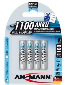 ANSMANN ΜΠΑΤΑΡΙΑ ANSMANN RECHARGEABLE NIMH 3A 1100MAH HR03