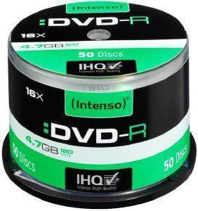 INTENSO DVD-R 16X 4,7GB 120MIN CAKEBOX 50PCS INTENSO DVD-R 16X 4,7GB 120MIN CAKEBOX 50PCS