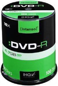 INTENSO 4101156 DVD-R INTENSO 4,7GB X16 4101156 100PCS INTENSO 4101156 DVD-R INTENSO 4,7GB X16 4101156 100PCS