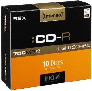 INTENSO CD-R INTENSO 700MB LIGHTSCRIBE 1701622 10PCS INTENSO CD-R INTENSO 700MB LIGHTSCRIBE 1701622 10PCS