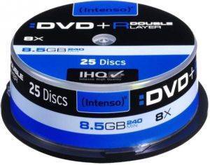 INTENSO 4311144 DVD+R DUAL LAYER 8,5GB 8X CAKEBOX 25PCS