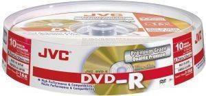 JVC DVD-R 16X 4,7GB GOLD MATT CAKEBOX 10PCS JAPAN MADE BY TAIYO YUDEN JVC DVD-R 16X 4,7GB GOLD MATT CAKEBOX 10PCS JAPAN MADE BY TAIYO YUDEN