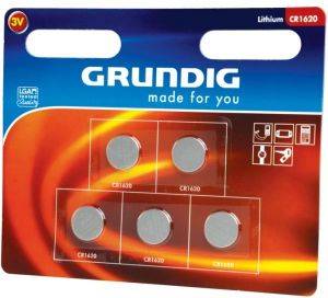  GRUNDIG LITHIUM BUTTON CELLS CR1620 5PCS