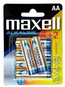 ΜΠΑΤΑΡΙΕΣ MAXELL ALKALINE AA 4 + 2 ΔΩΡΟ LR6 ΜΠΑΤΑΡΙΕΣ MAXELL ALKALINE AA 4 + 2 ΔΩΡΟ LR6