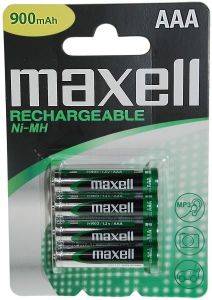  MAXELL RECHARGEABLE 3A 900MAH 4 . HR03