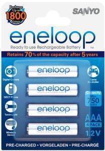  ENELOOP RECHARGEABLE HR-4UTGB-4BP 750MAH AA 4 