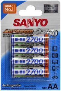  SANYO RECHARGEABLE HR-3U-4BP AA