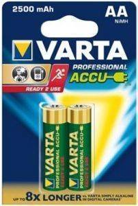 T VARTA RECHARGEABLE AA 2500MAH 2BAT HR6