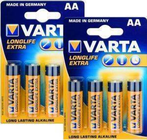 T VARTA LONG LIFE EXTRA AA 8 LR6