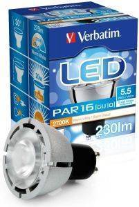 VERBATIM LED PAR16 GU10 5.5W 2700K WW 230LM BOX VERBATIM LED PAR16 GU10 5.5W 2700K WW 230LM BOX