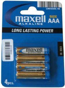  MAXELL ALKALINE 3A 4 .