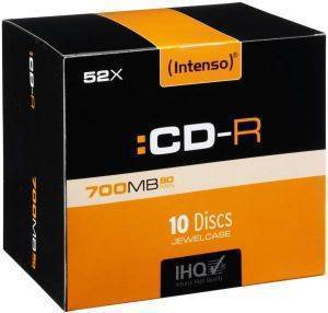 INTENSO CD-R 52X 80MIN 700MB SC 1001222 10PCS INTENSO CD-R 52X 80MIN 700MB SC 1001222 10PCS