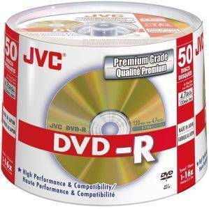JVC DVD-R 16X 4,7GB GOLD MATT CAKEBOX 50PCS JAPAN MADE BY TAIYO YUDEN