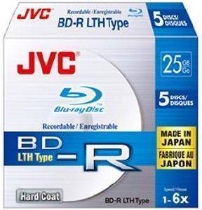JVC BLU RAY BD-R HARD COAT 25GB 6X SLIM 5PCS JAPAN MADE BY TAIYO YUDEN