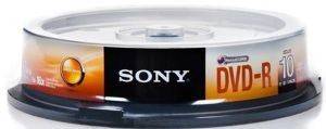 SONY 10DMR47SP DVD-R 4.7GB X16 10 CAKEBOX