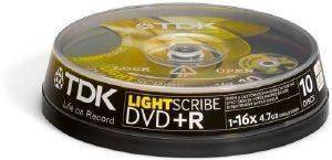 TDK DVD+R 4.7GB LIGHTSCRIBE X16 10 CAKEBOX T19925 TDK DVD+R 4.7GB LIGHTSCRIBE X16 10 CAKEBOX T19925