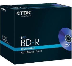TDK BD-R TDK 25GB X4 5 PACK BOX T78008