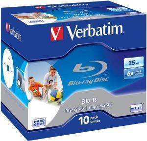 VERBATIM BD-R SL 25GB 6X PRINTABLE 10 PACK JC 43713