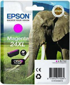ΓΝΗΣΙΟ ΜΕΛΑΝΙ EPSON 24XL MAGENTA ΜΕ OEM:C13T24334010 ΓΝΗΣΙΟ ΜΕΛΑΝΙ EPSON 24XL MAGENTA ΜΕ OEM:C13T24334010