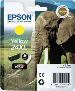 ΓΝΗΣΙΟ ΜΕΛΑΝΙ EPSON 24XL YELLOW ΜΕ OEM:C13T24344010 ΓΝΗΣΙΟ ΜΕΛΑΝΙ EPSON 24XL YELLOW ΜΕ OEM:C13T24344010