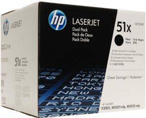  HEWLETT PACKARD TONER BLACK DUALPACK  OEM: Q7551XD