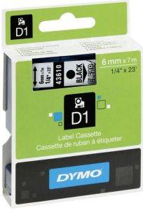 DYMO  D1 6MM BLACK/CLEAR LABELS 43610 S0720770