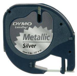 DYMO �������� LETRATAG METALLIC TAPE SILVER 12MM X 4 M 91228 S0721750