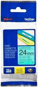 ������ BROTHER P-TOUCH TZE751 GREEN/BLACK (8M X 24MM) OEM: TZE751