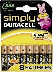  3A DURACELL SIMPLY 8PACK