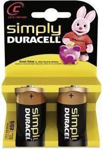 ΜΠΑΤΑΡΙΑ DURACELL SIZE C SIMPLY 2ΤΕΜ ΜΠΑΤΑΡΙΑ DURACELL SIZE C SIMPLY 2ΤΕΜ