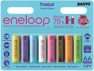  SANYO ENELOOP AA 1900MAH TROPICAL HR-3UTGB-8BP 8